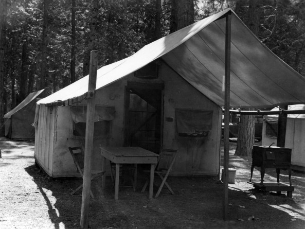 Housekeeping Tent at Camp 16 from the Yosemite National Park Research Library