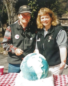 Mark with Julie Miller celebrating Earth Day